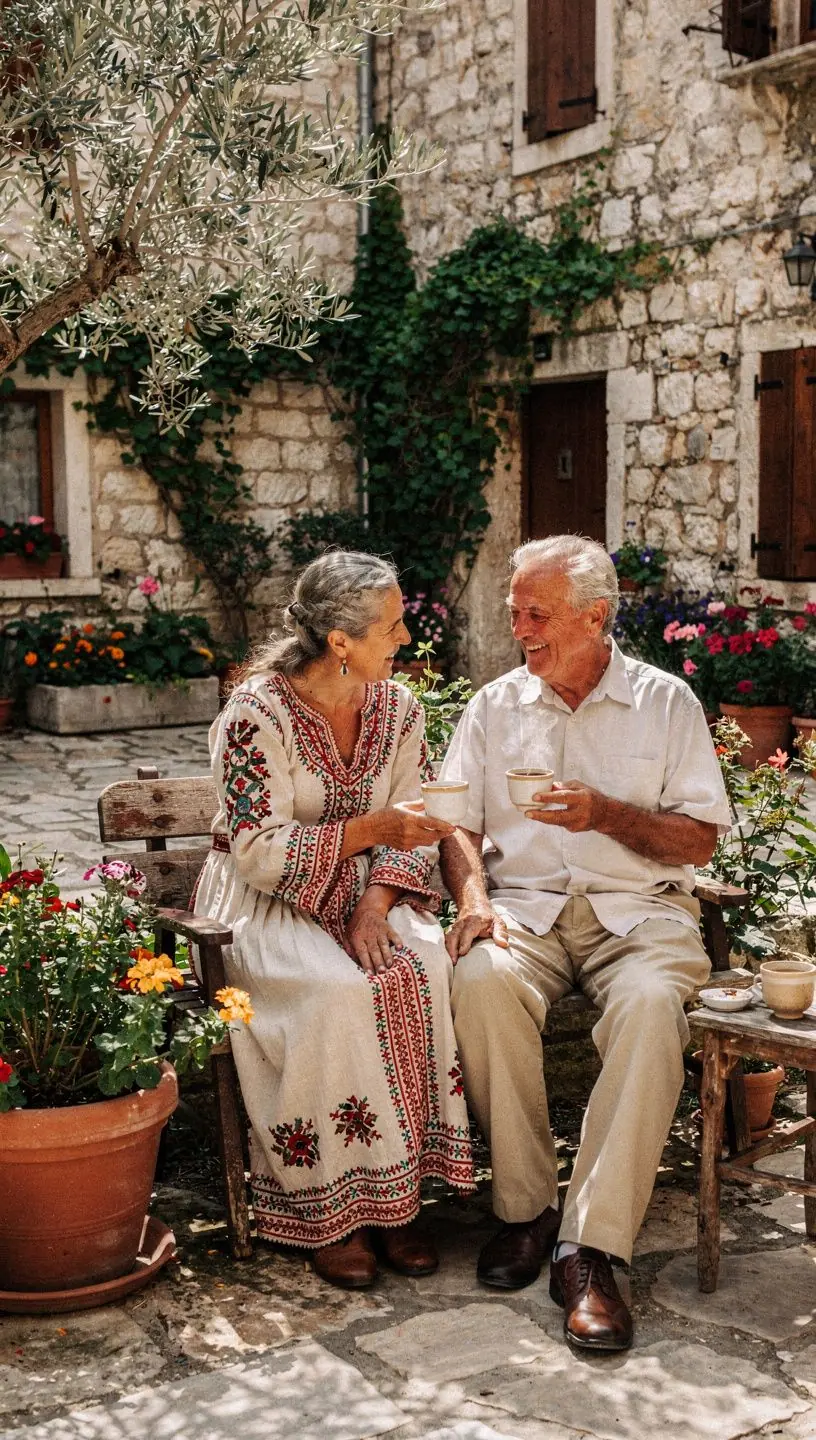 Uživanje u čaju uz prekrasan pogled na hrvatsku prirodu.